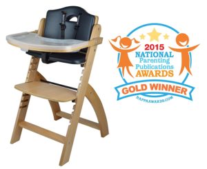 Abiie Beyond Wooden High Chair with Tray. The Perfect Adjustable Baby Highchair Solution for Your Babies and Toddlers or as a Dining Chair